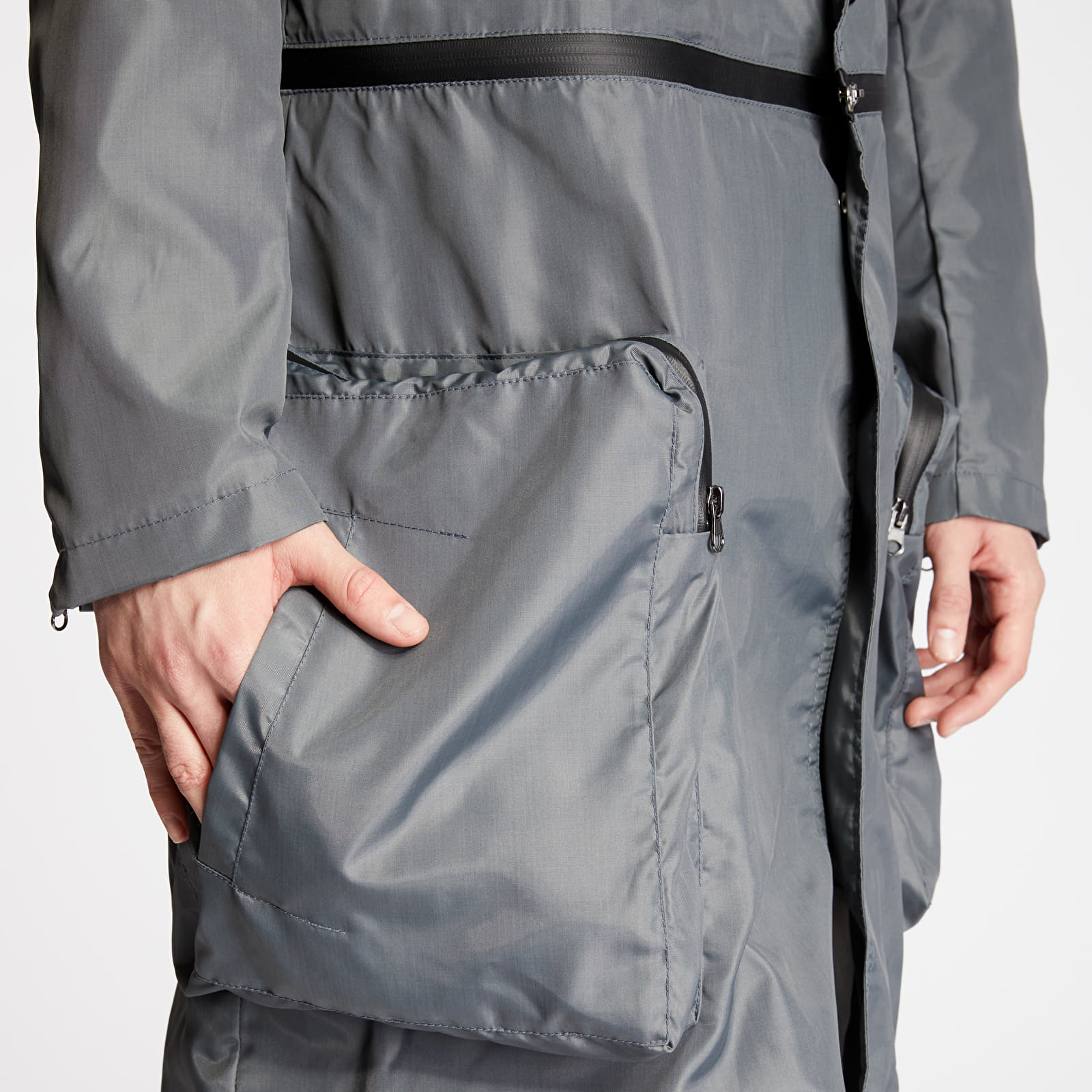 Coats FTSHP + LAFORMELA "No Season" Zip Pockets Long Coat Grey