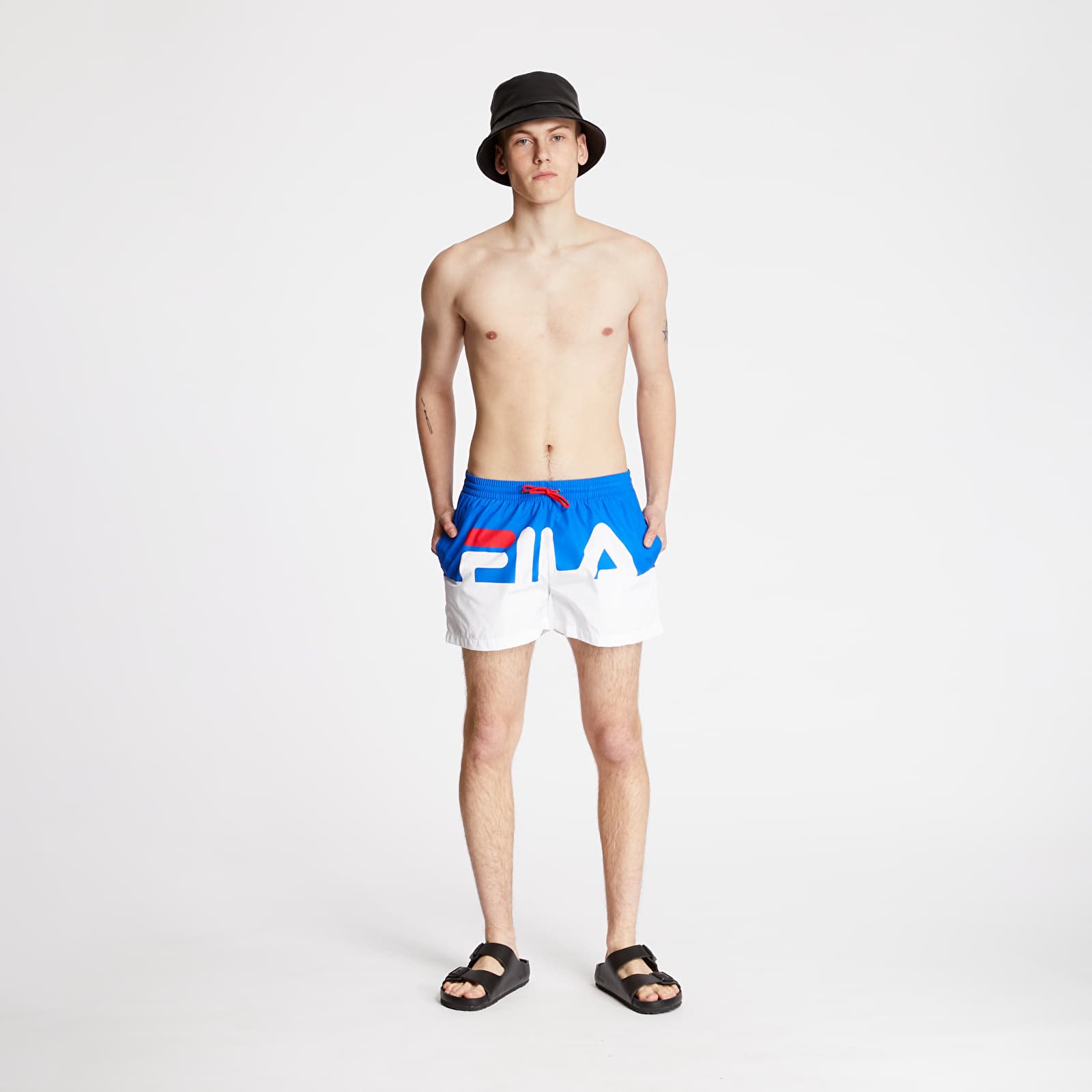 Stroje kąpielowe FILA Makoto Beach Shorts Royal Blue/ Bright White