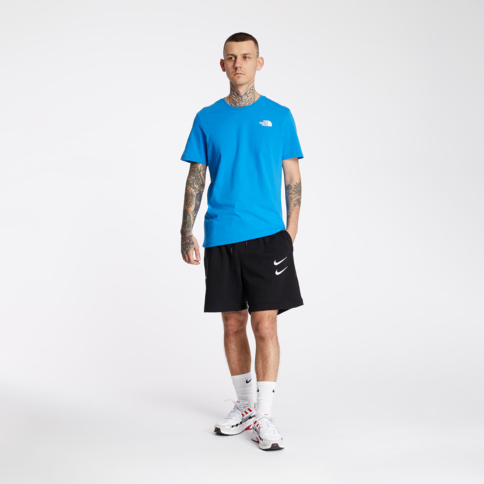 Koszulki The North Face Tee Clear Lake Blue/ Black