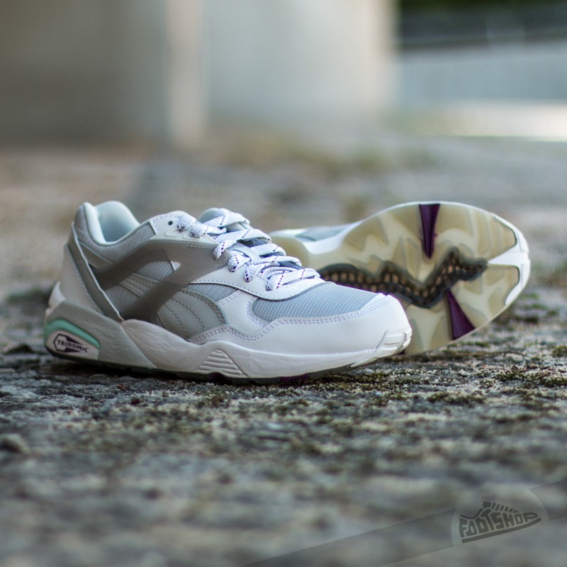 Dámské tenisky a boty Puma R698 Basic Sport Tech W White/ Grey/ Steel Grey