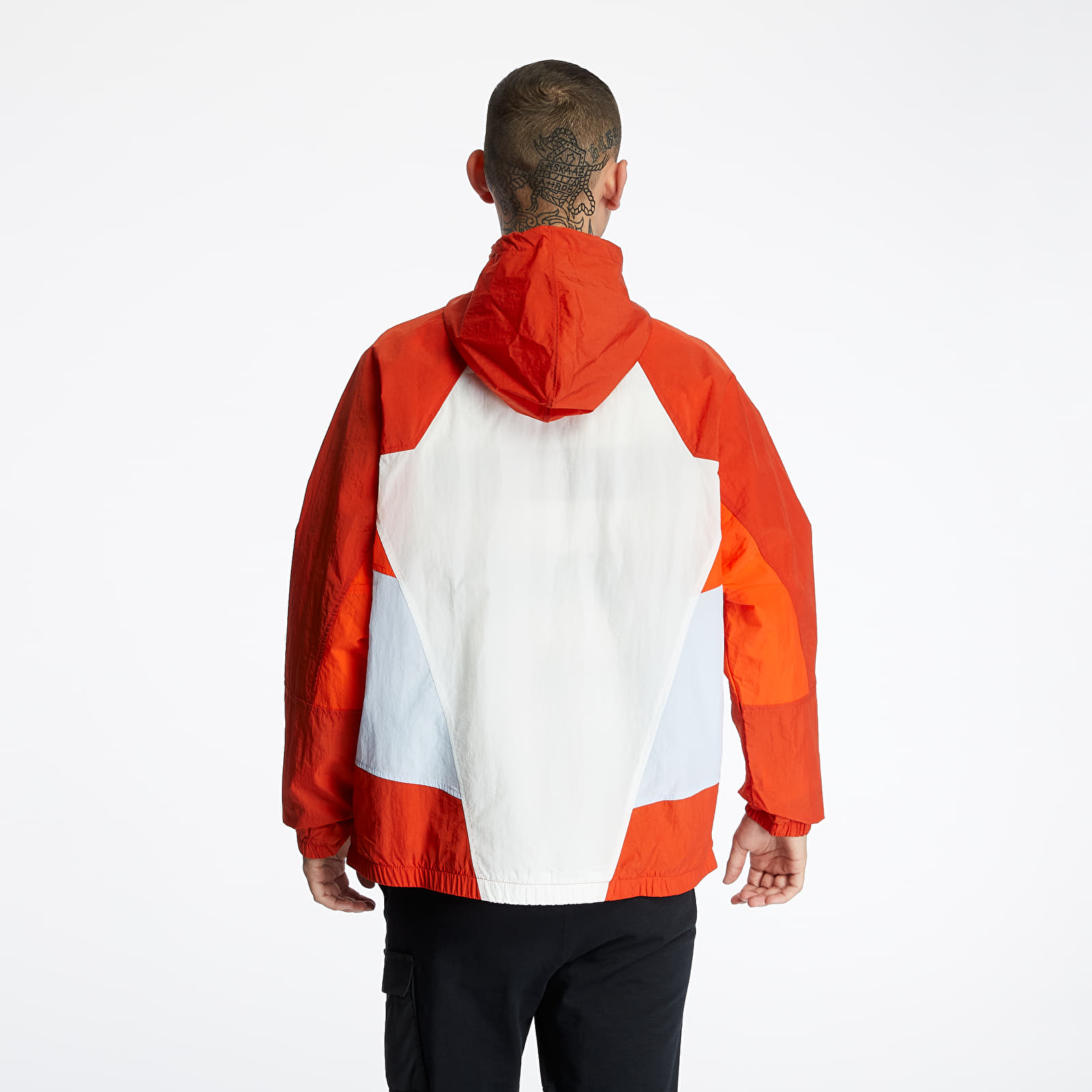 Kurtki wiatrówki Nike Sportswear Heritage Woven Signature Jacket Sail/ Rust Factor/ Hydrogen Blue