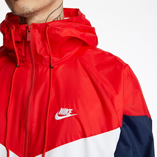 Jacken Nike Sportswear SCE Wr Hooded Jacket White/ University Red/ Midnight  Navy/ White | Footshop