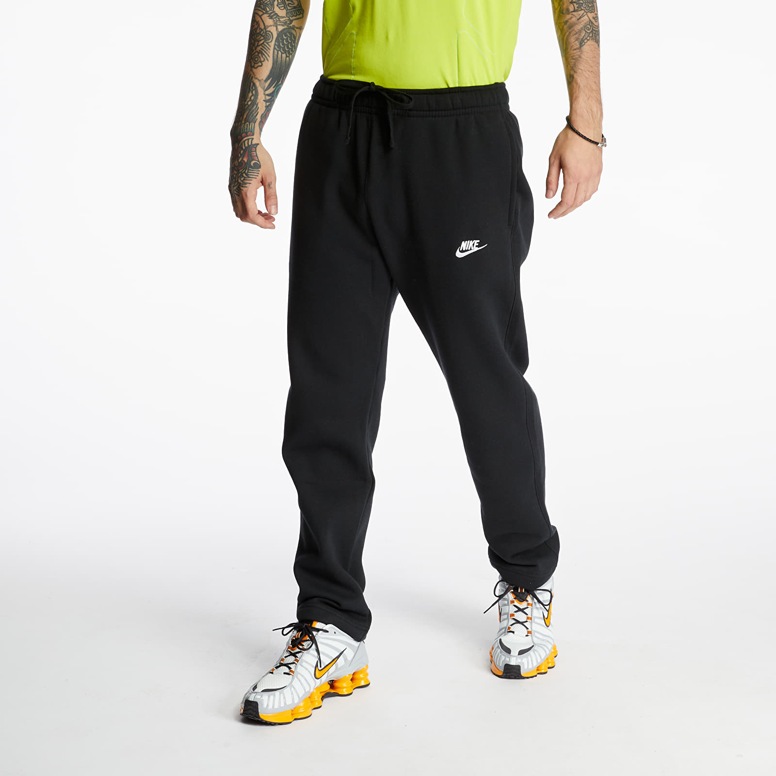 Džínsy a nohavice Nike Sportswear Club Pants Black/ Black/ White