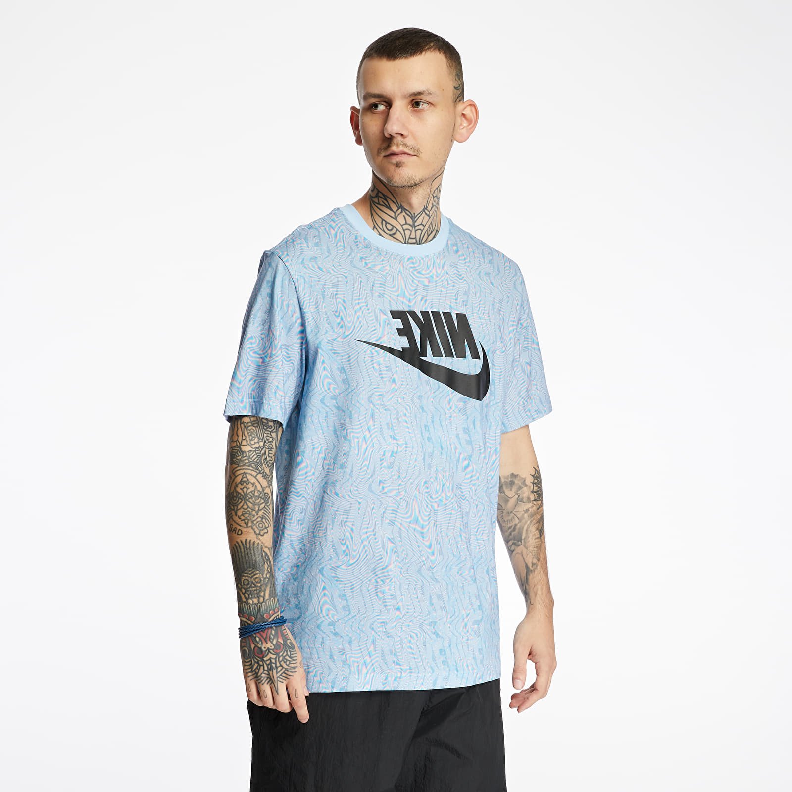 T shirts Nike Sportswear Festival Tee Psychic Blue Black Footshop