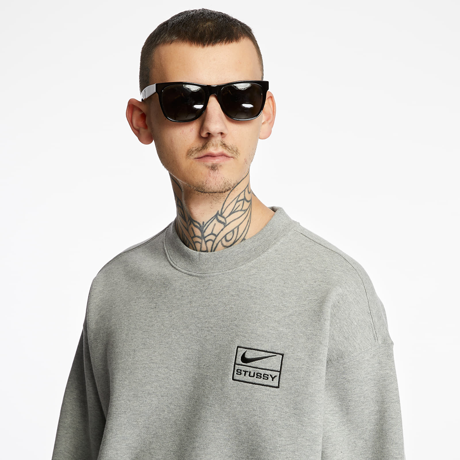 Kapucnis pulóverek és pulcsik Nike x Stüssy Crewneck Grey