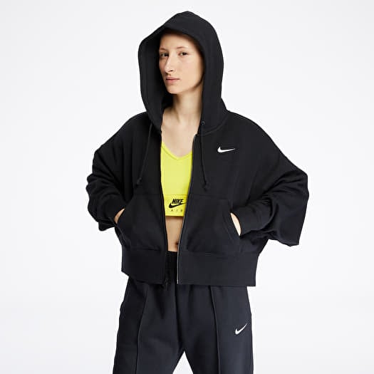Hoodies and sweatshirts Nike Sportswear Fleece Trend Hoodie Black White Footshop