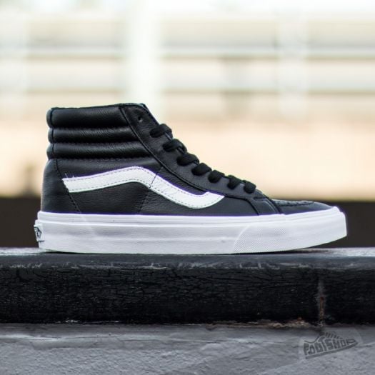 VANS VAULT Sk8-Hi ブラックレザー Men's shoes Vans Sk8-Hi Reissue Premium Leather Black | Footshop