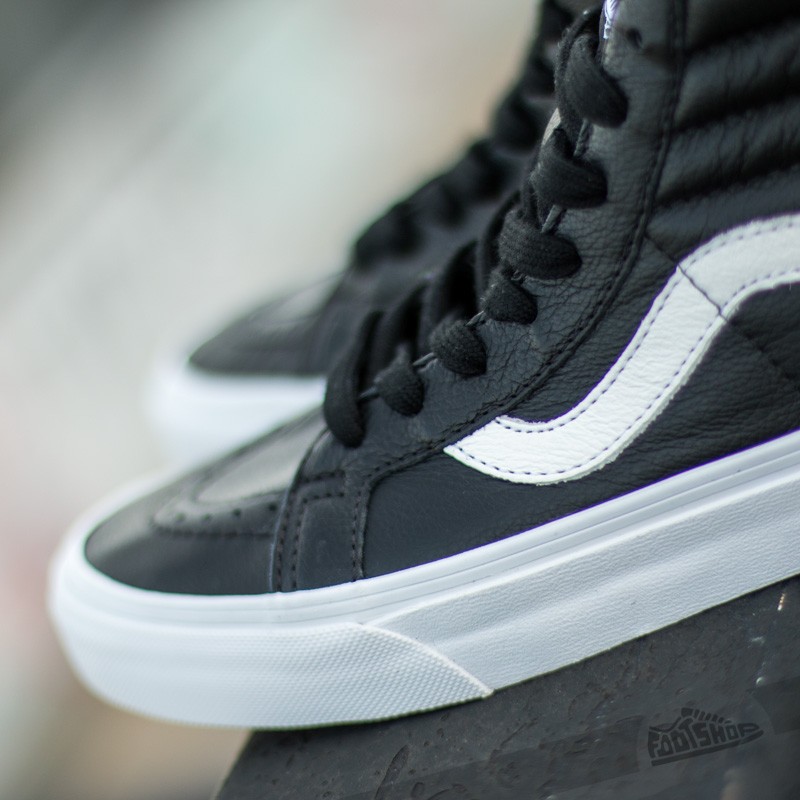 Vans sk8 leather new arrivals black
