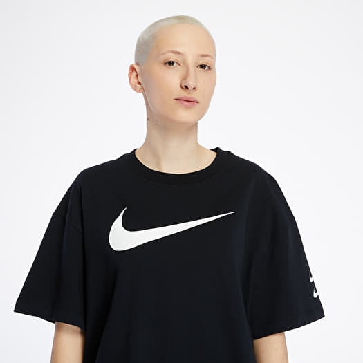 nike swoosh dress black