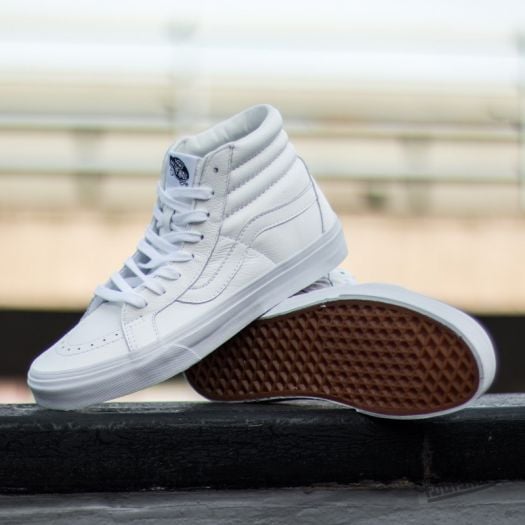 Vans sk8 hi white leather mens outlet