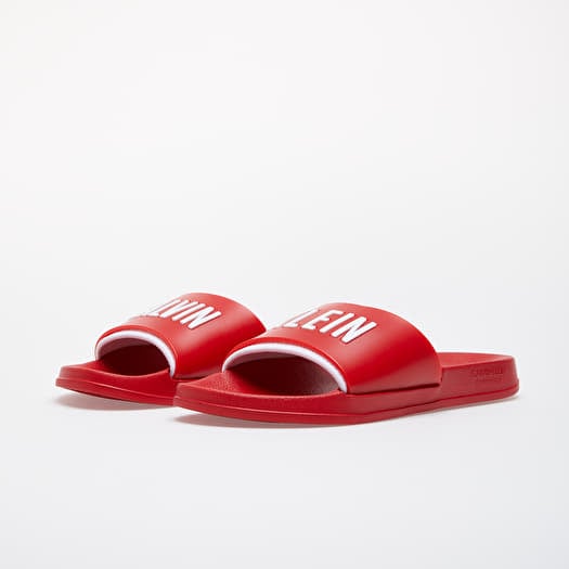 Calvin klein red slides top
