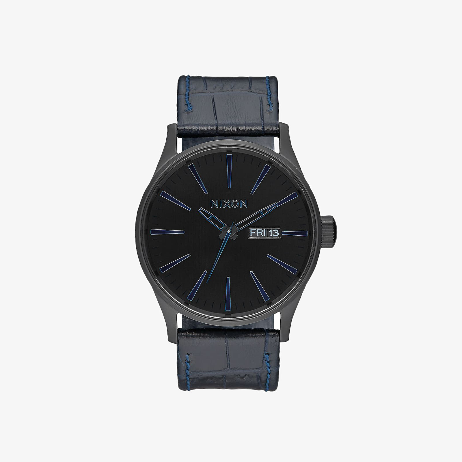 Orologi Nixon Sentry Leather Watch Navy Gator
