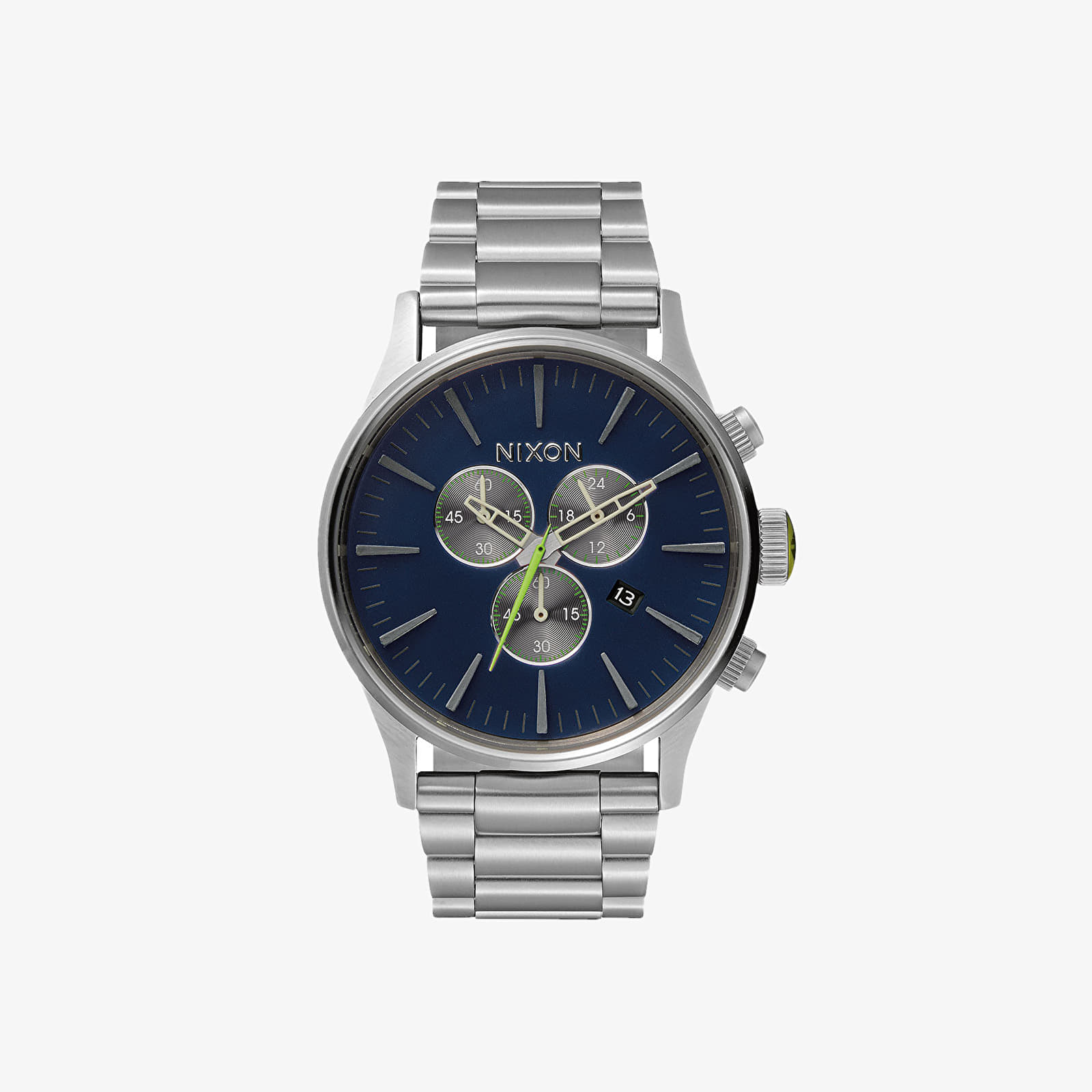 Uhren Nixon Sentry Chrono Watch Midnight Blue/ Volt Green