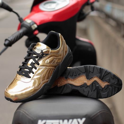 Puma r698 store gold mens