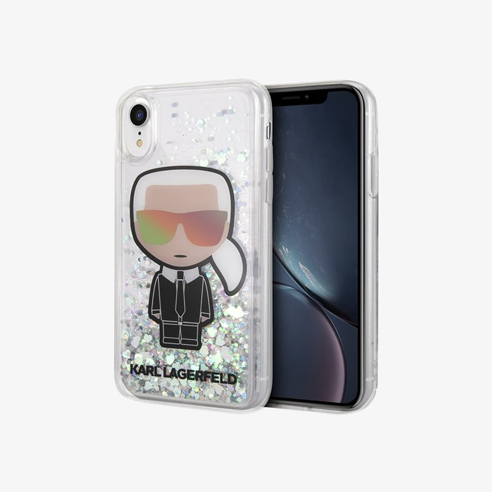 Egyéb kiegészítők Karl Lagerfeld Iconic Liquid Glitter iPhone XS Max Case Transparent