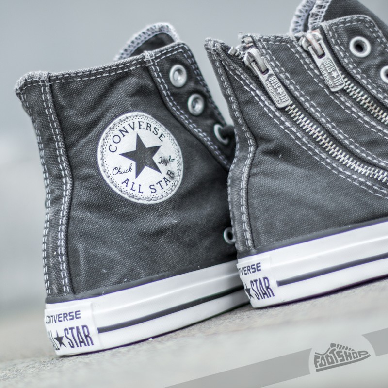 Converse double zip high top top
