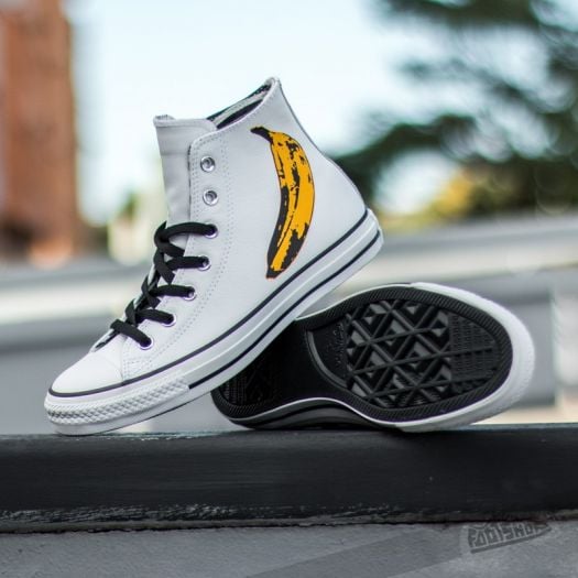 Scarpe uomo Converse CT Warhol Hi White Black Yellow Footshop