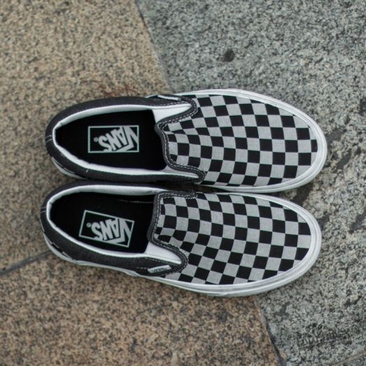Vans Classic Slip On Overwashed Black Check