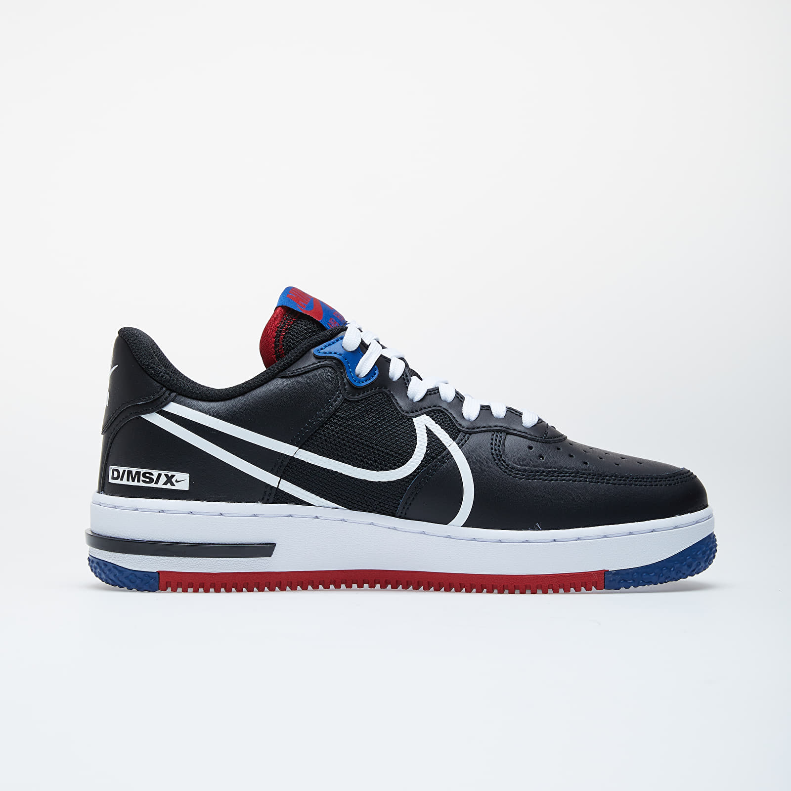 Black red best sale and blue nikes