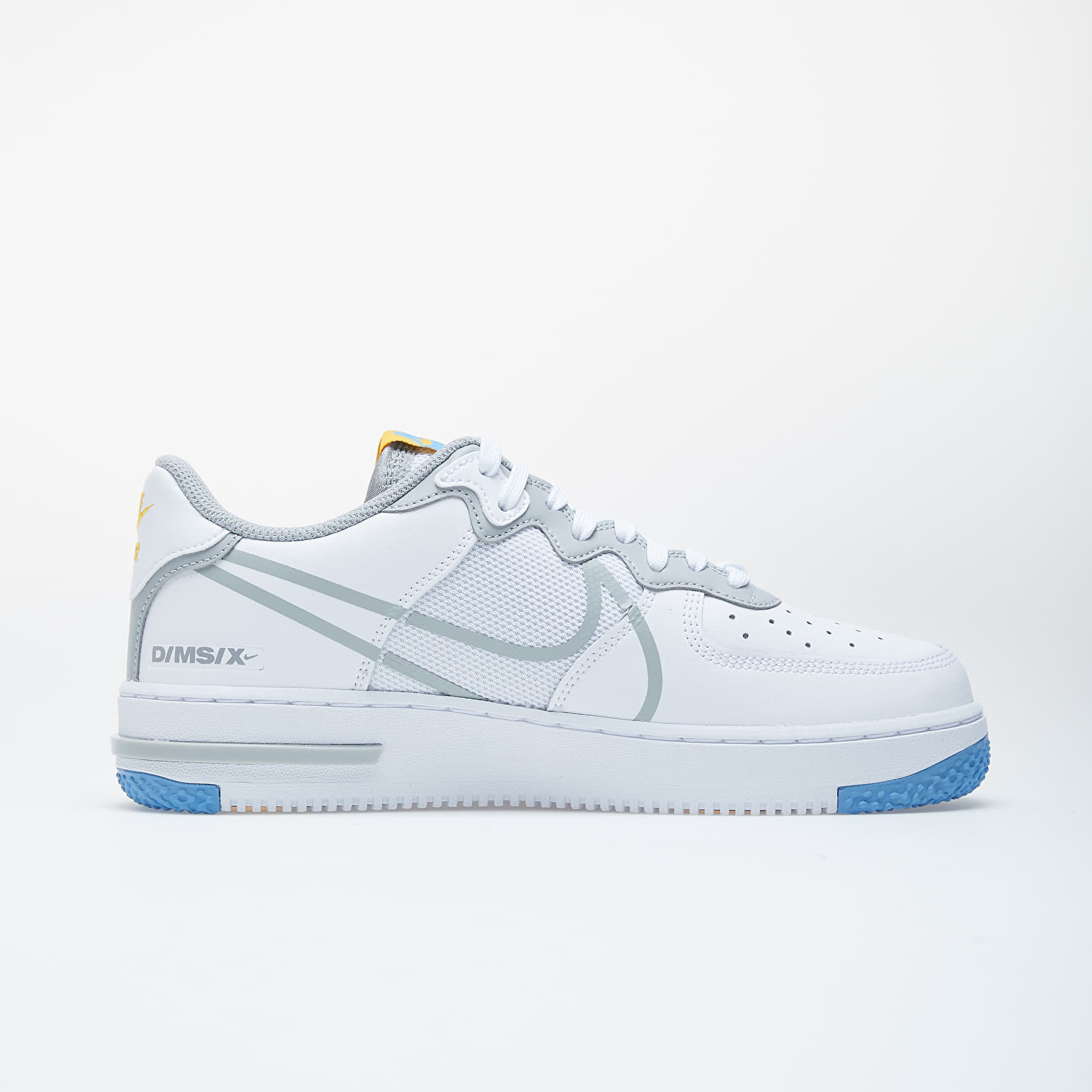 Herren Sneaker und Schuhe Nike Air Force 1 React White/ Lt Smoke Grey-University Gold