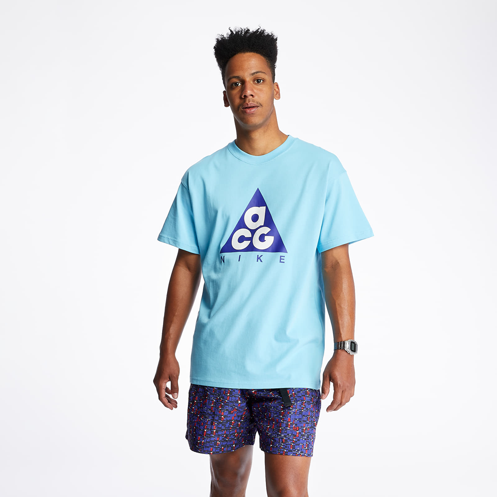 T-Shirts and shirts Nike NRG ACG Logo Giant Tee Blue Gale/ Fusion