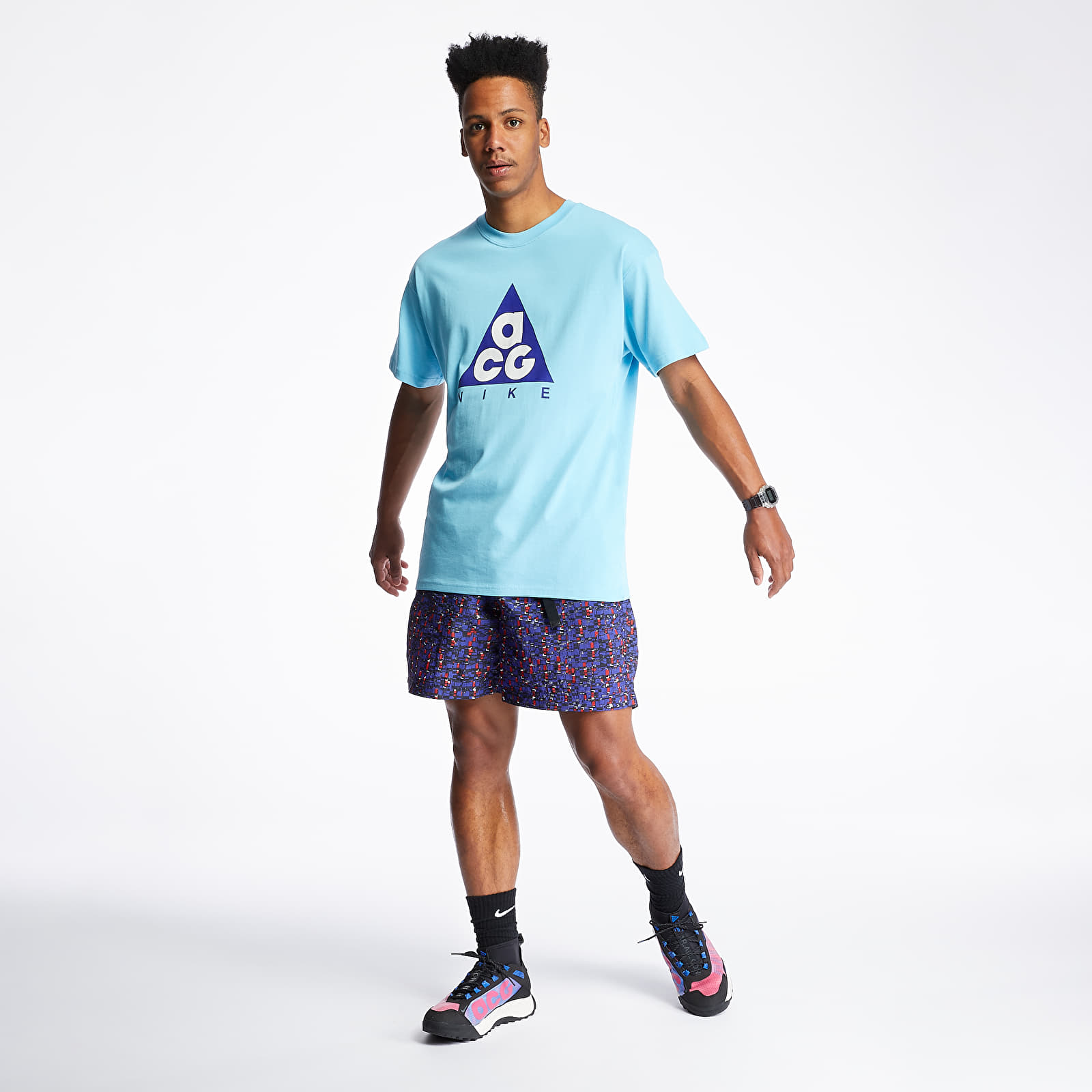 Nike NRG ACG Logo Giant Tee Blue Gale/ Fusion Violet | Footshop