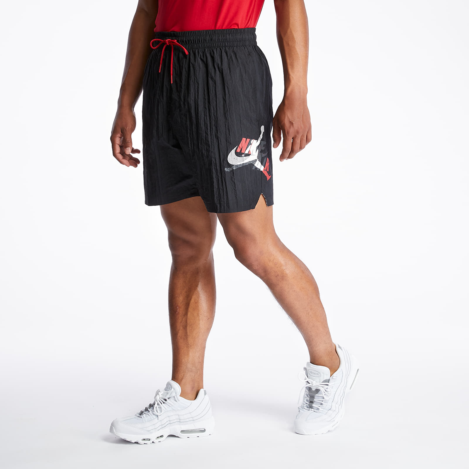 Къси панталони Jordan 7" Jumpman Poolside Shorts Black/ Gym Red/ White