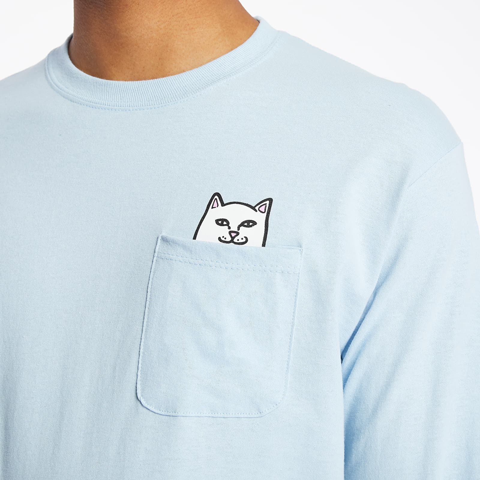 T-shirts RIPNDIP Lord Nermal Long Sleeve Tee Baby Blue