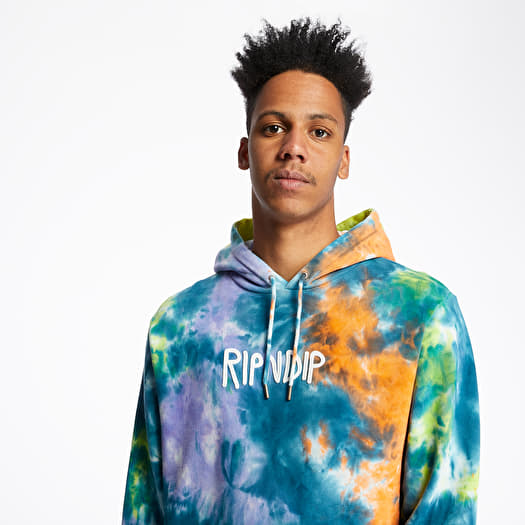 Hoodies and sweatshirts RIPNDIP Rubber Togo Hoodie Tie Dye Footshop