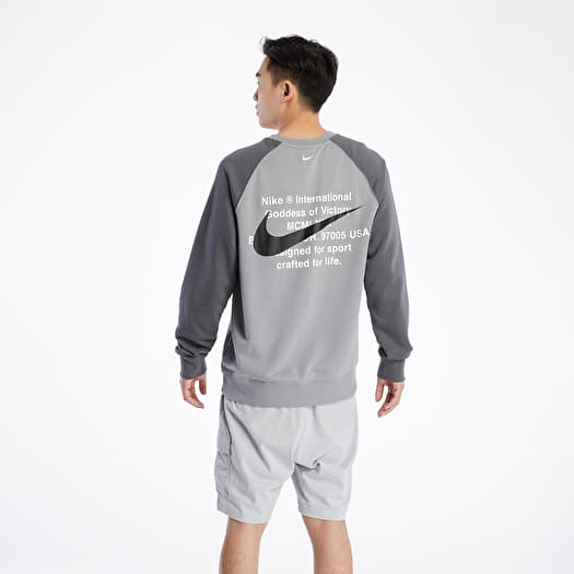 Hoodies and sweatshirts Nike Sportswear Swoosh Ft Crewneck Particle Grey Iron Grey White Footshop