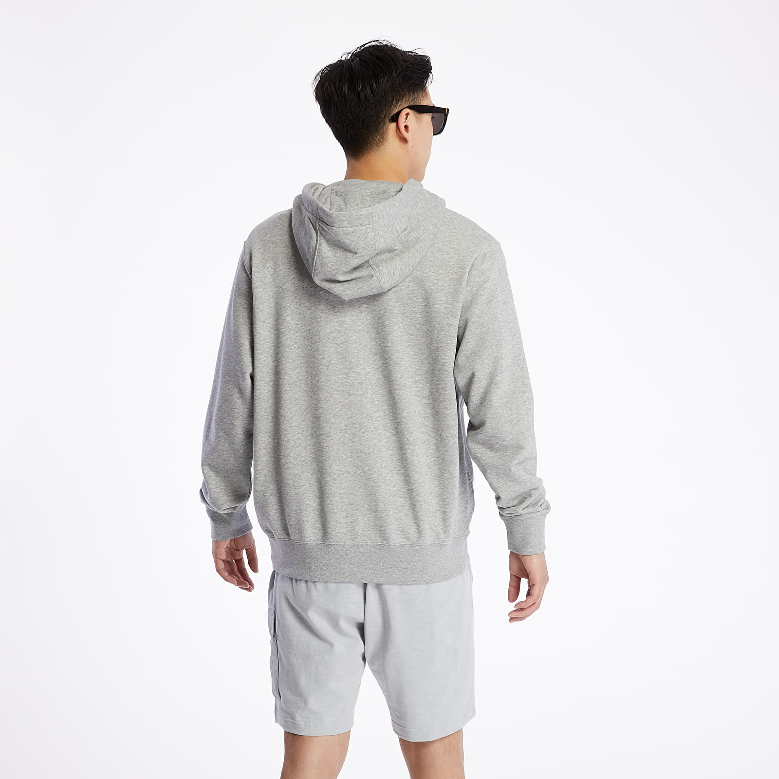 Hoodies en truien Nike Sportswear Club Full Zip Hoodie Dk Grey Heather/ Matte Silver/ White