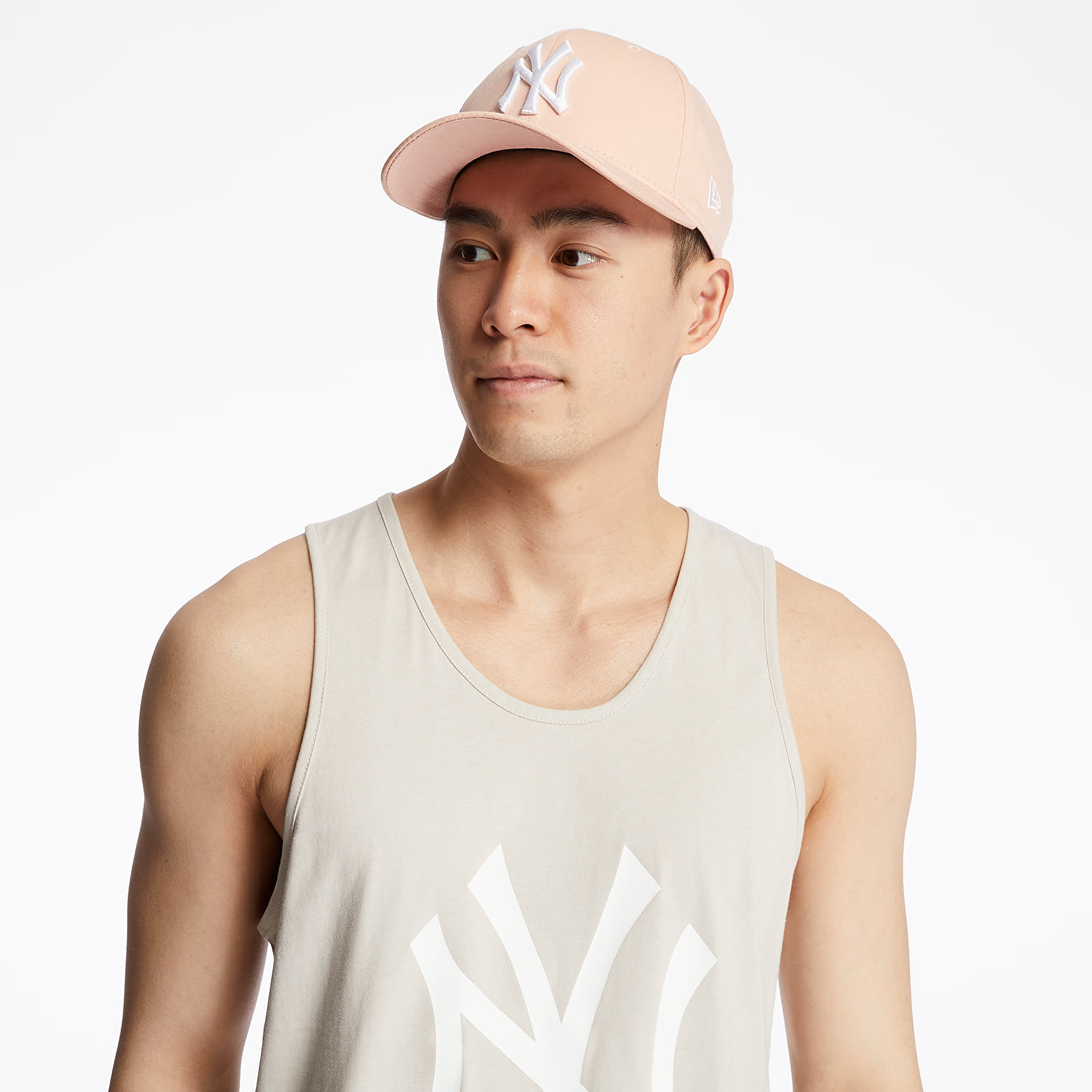 T-shirts New Era MLB Team Logo New York Yankees Tank Beige