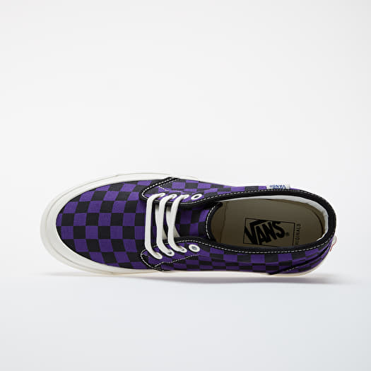 Purple and black checkered vans best sale