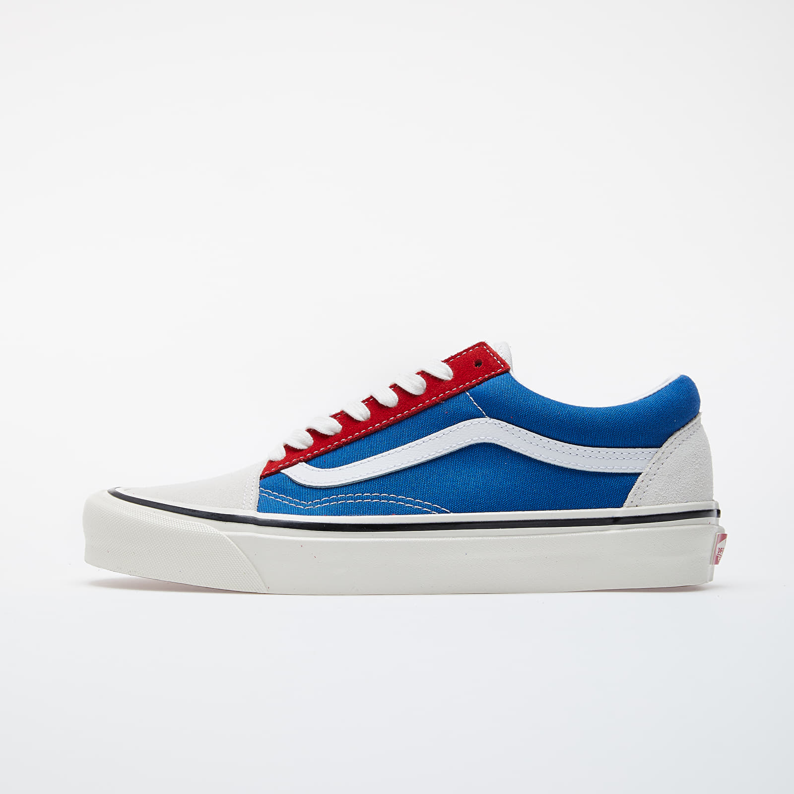Red blue and white vans sale