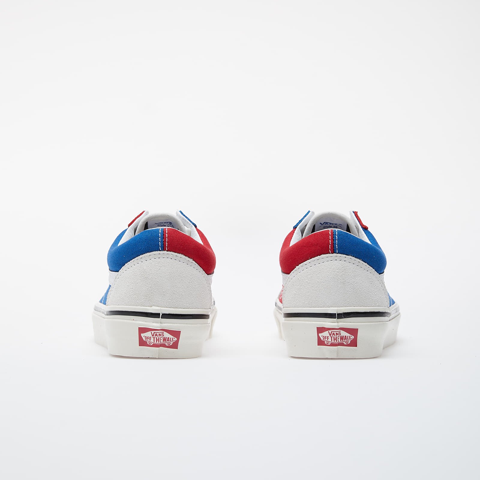 White blue and red vans discount