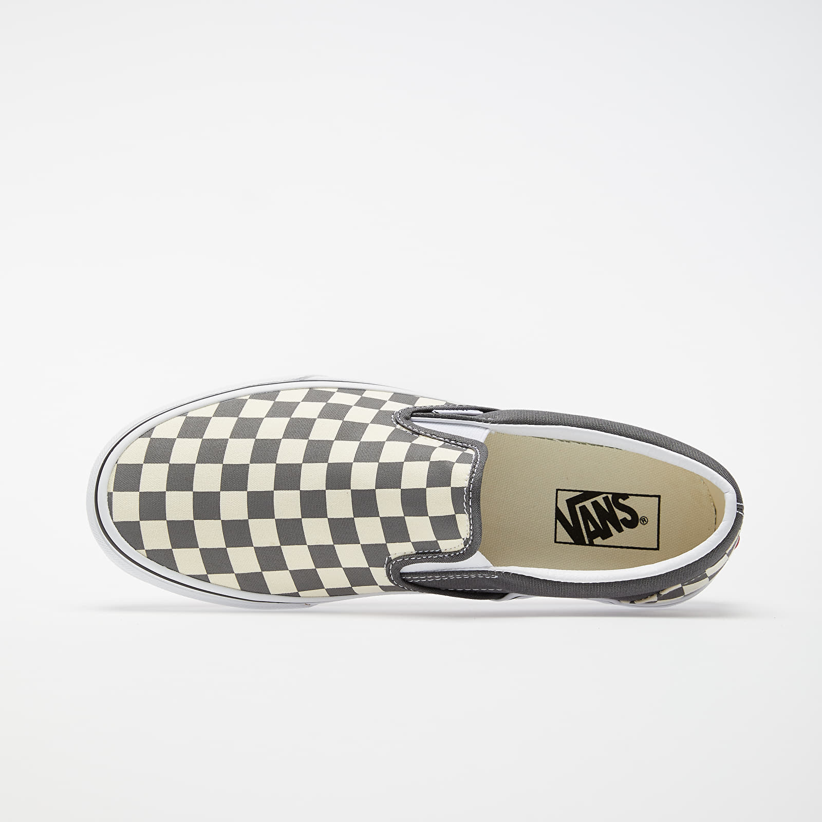 Men s shoes Vans Classic Slip On Checkerboard Pewter True White