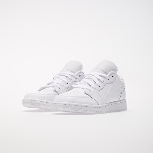 Kids sneakers and shoes Jordan Air 1 Low GS White White White Footshop