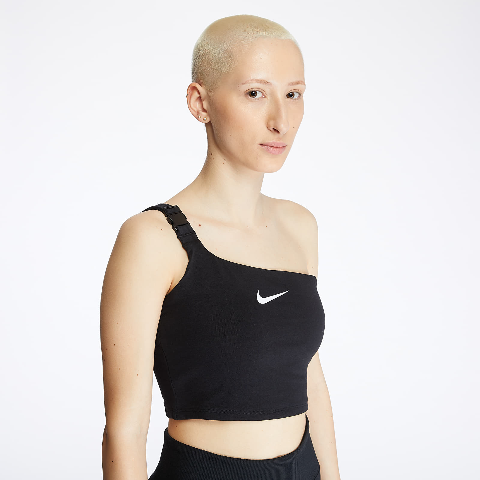 Džemperiai Nike Sportswear Swoosh Crop Tanks Black/ White