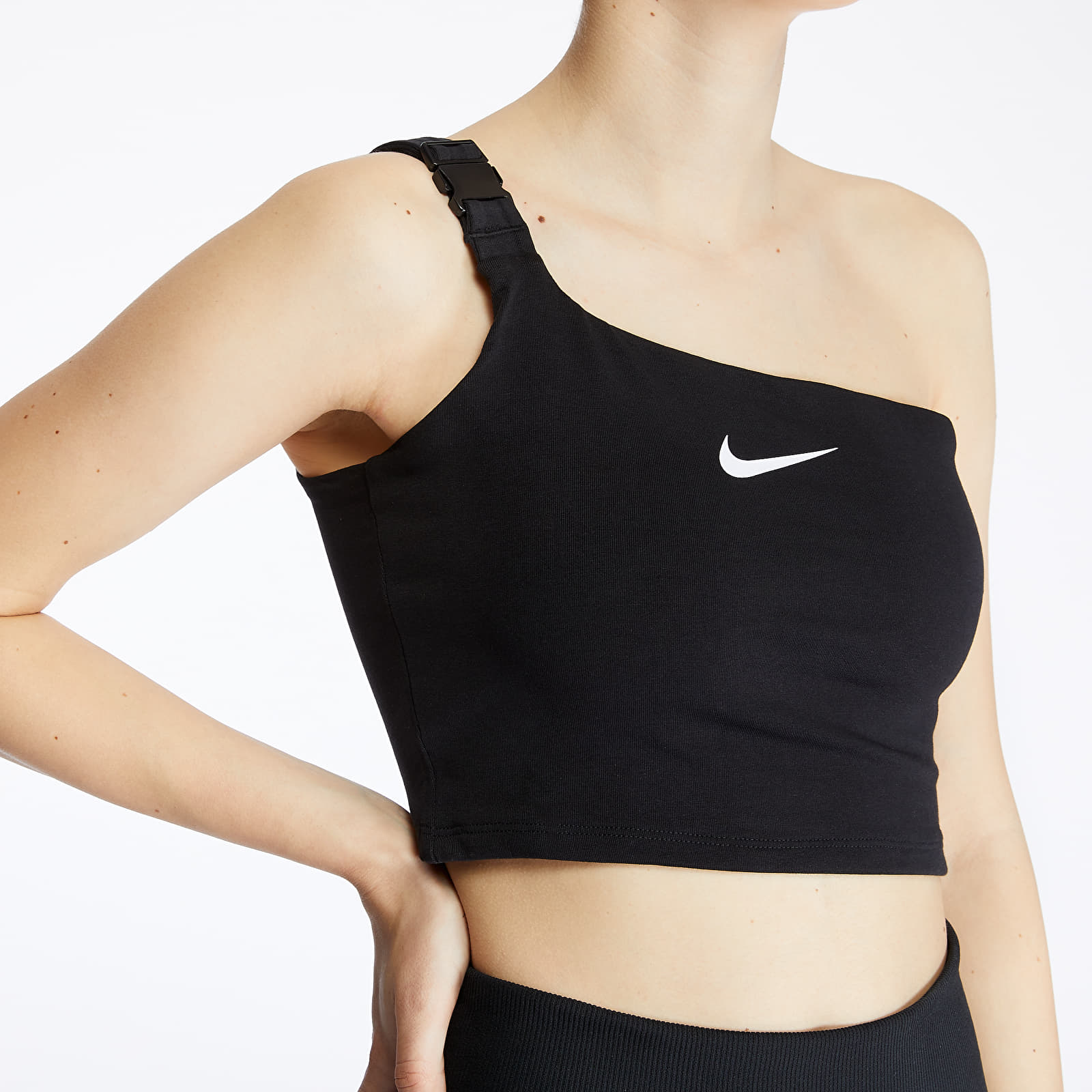 Džemperiai Nike Sportswear Swoosh Crop Tanks Black/ White