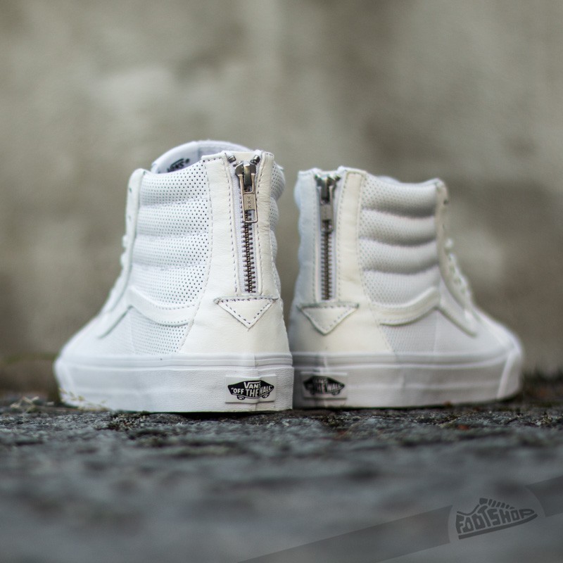 Men's shoes Vans Sk8-Hi Slim Zip Perf Leather True White (XH8GZO