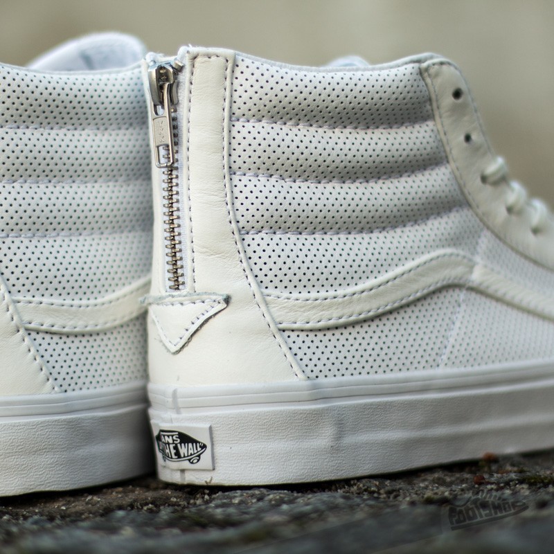 Vans Sk8-Hi Slim Zip Perf Leather True White | Footshop