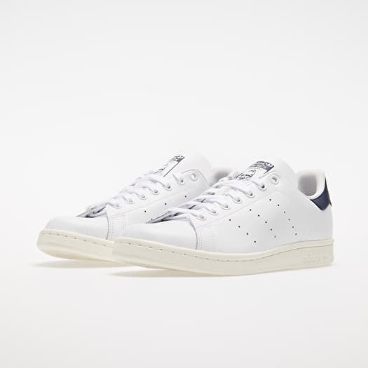 Adidas stan smith mens white navy best sale