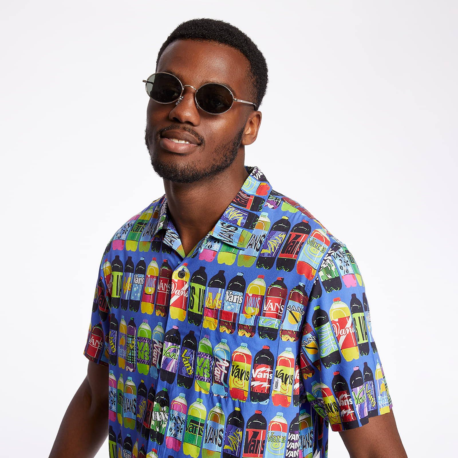 Vans short sleeve button up top
