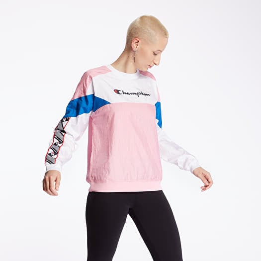 Hoodies and sweatshirts Champion Crewneck Pink White Blue Footshop