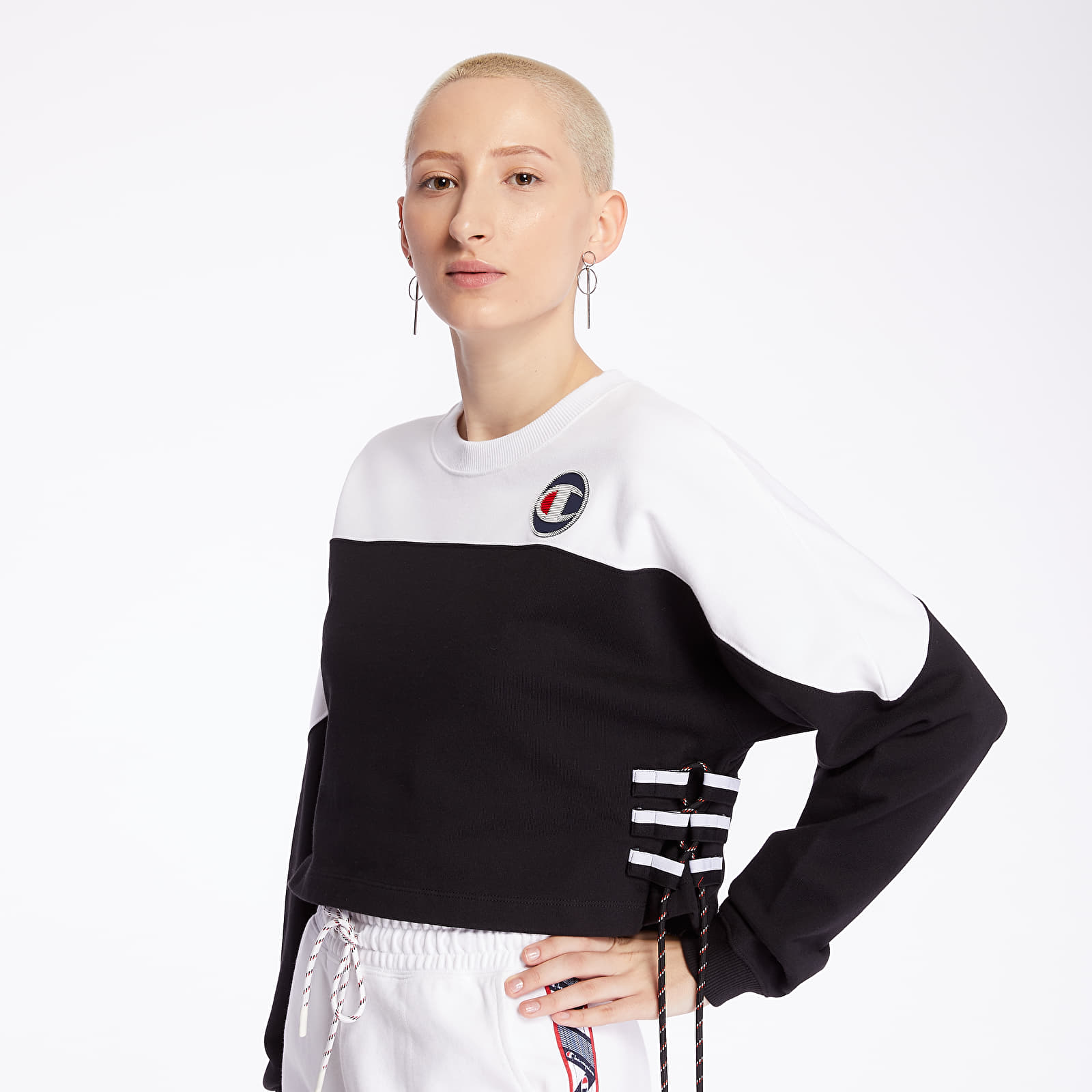 Sudaderas Champion Cropped Crewneck White