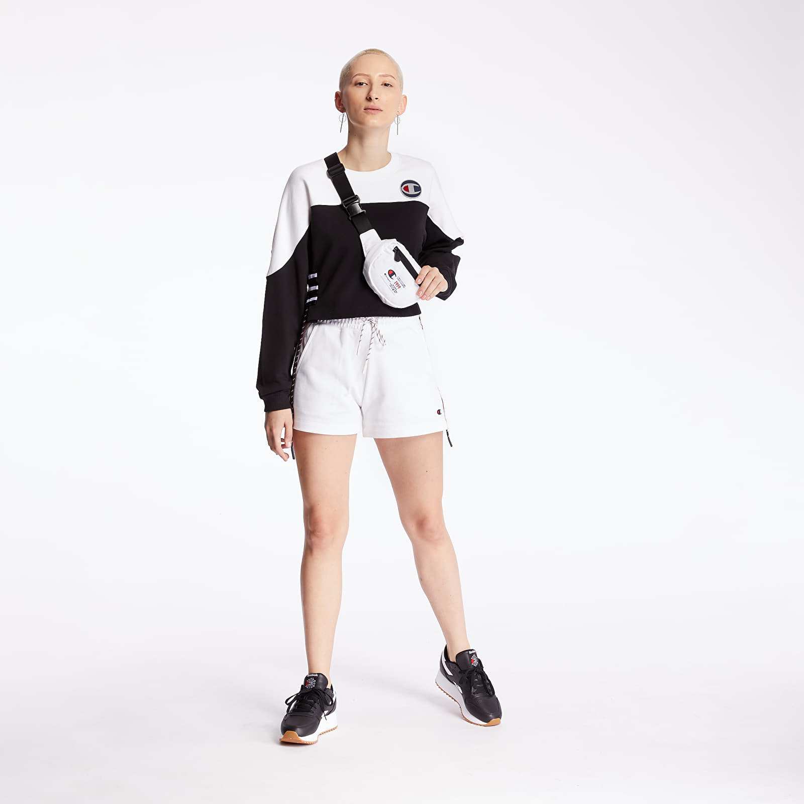 Sudaderas Champion Cropped Crewneck White