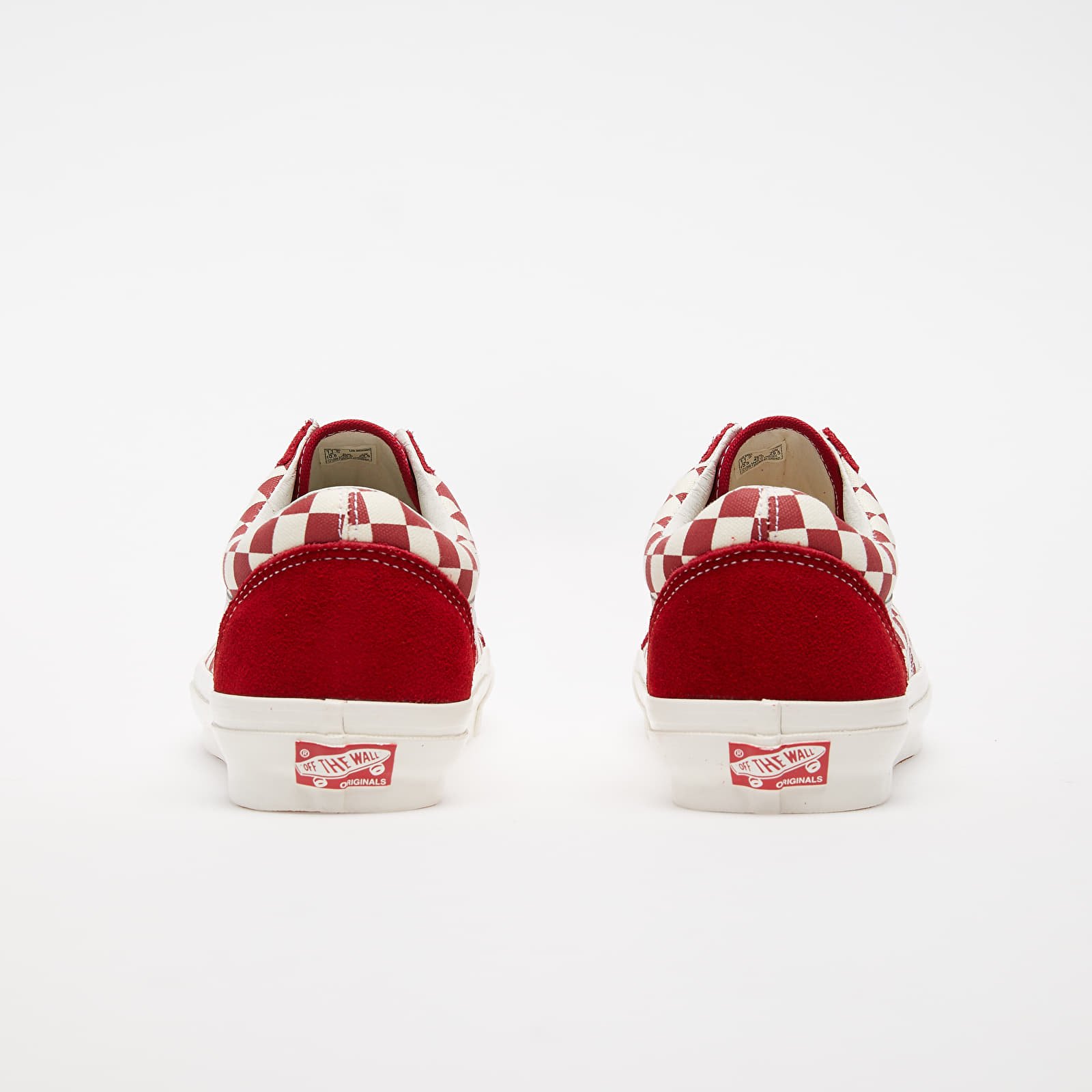 Herren Sneaker und Schuhe Vans OG Old Skool LX (Suede/ Canvas) Checkerboard Red/ White
