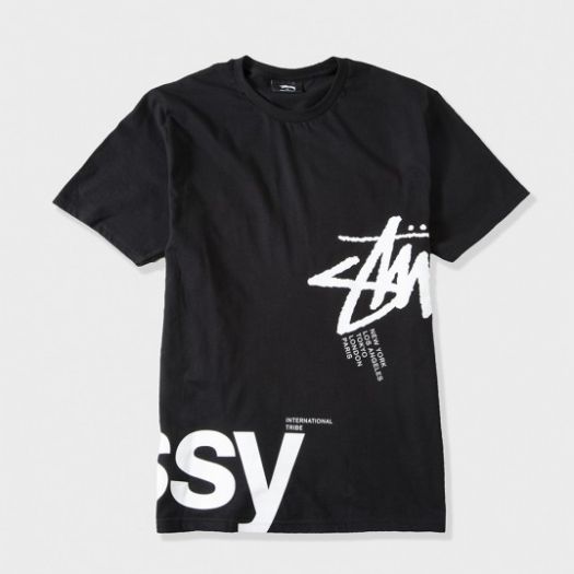 T-Shirts and shirts Stüssy Halves Tee Black (19036540001 P) | Footshop