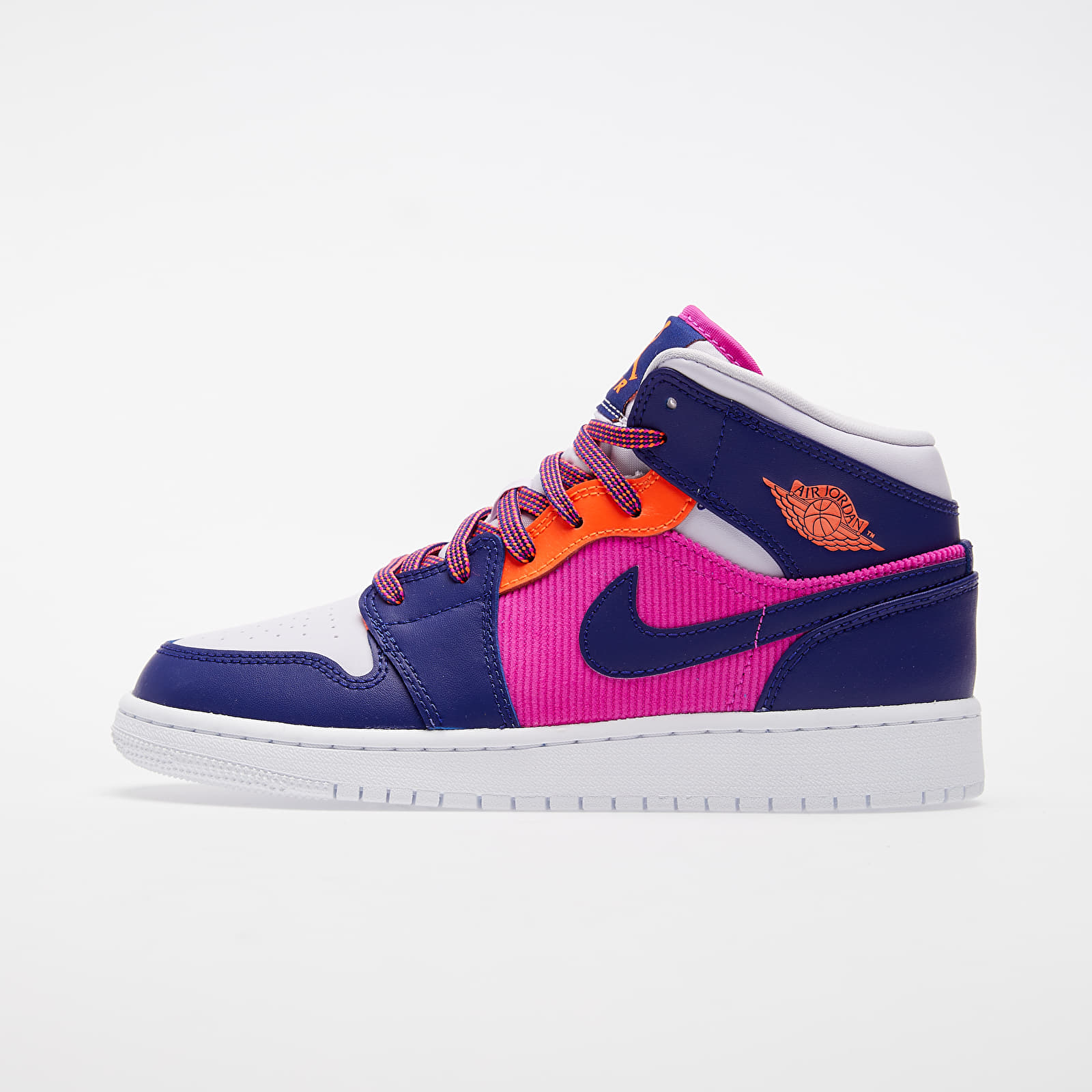 Kids' sneakers and shoes Air Jordan 1 Mid (GS) Fire Pink/ Regency Purple-Barely Grape