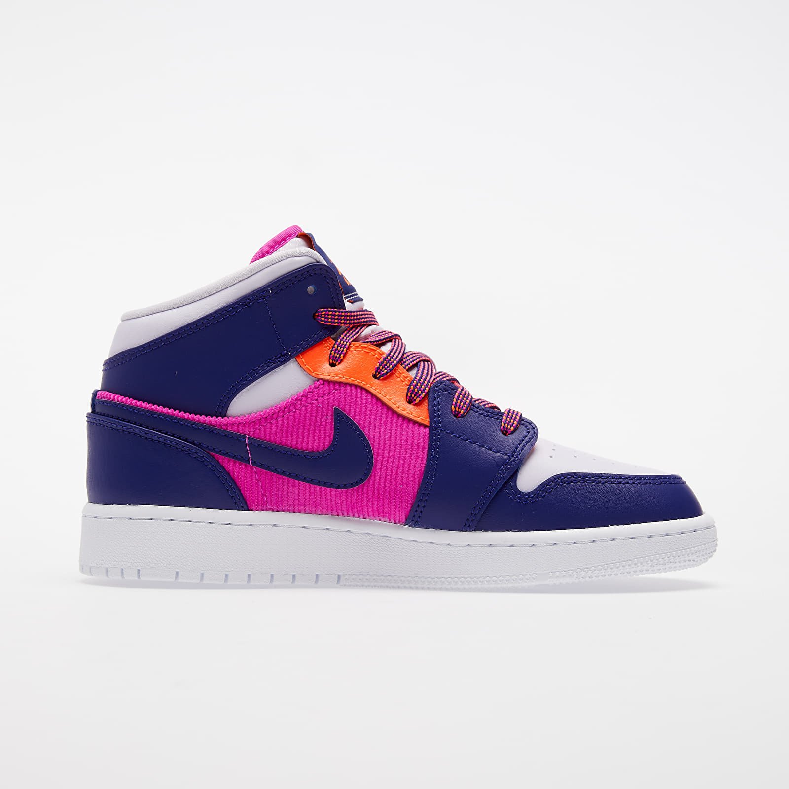 Kids' sneakers and shoes Air Jordan 1 Mid (GS) Fire Pink/ Regency Purple-Barely Grape